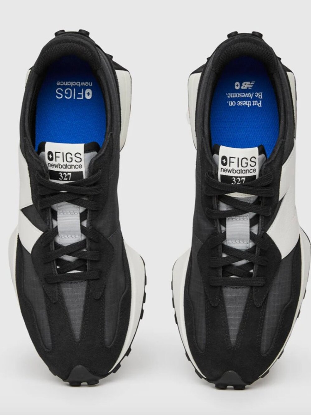 FIGS x New Balance 327 Black Sneakers Women's 6.5 | Like New